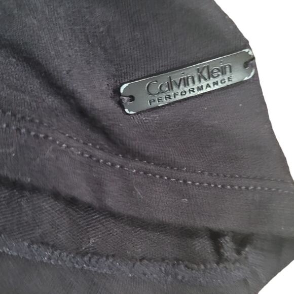 Calvin Klein Color Block Stretch Tunic Blouse Small Asymmetrical Modern Capsule - Picture 8 of 10